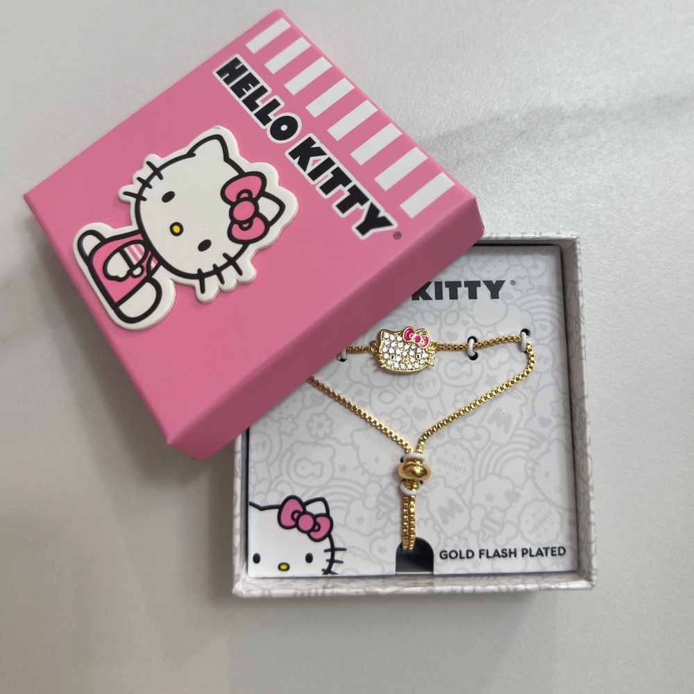 Hello Kitty Gold Plated Bracelet – New in Box